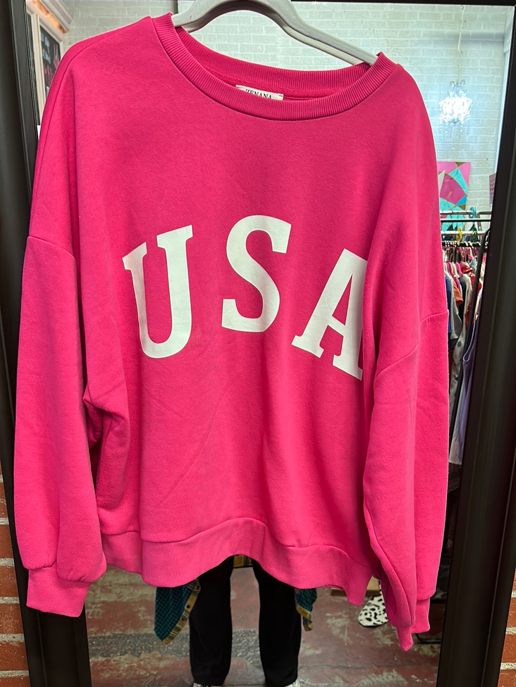 Pink Zenana Sweatshirt, XL