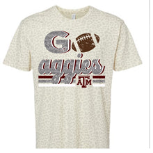 Load image into Gallery viewer, Aggies faux glitter football design
