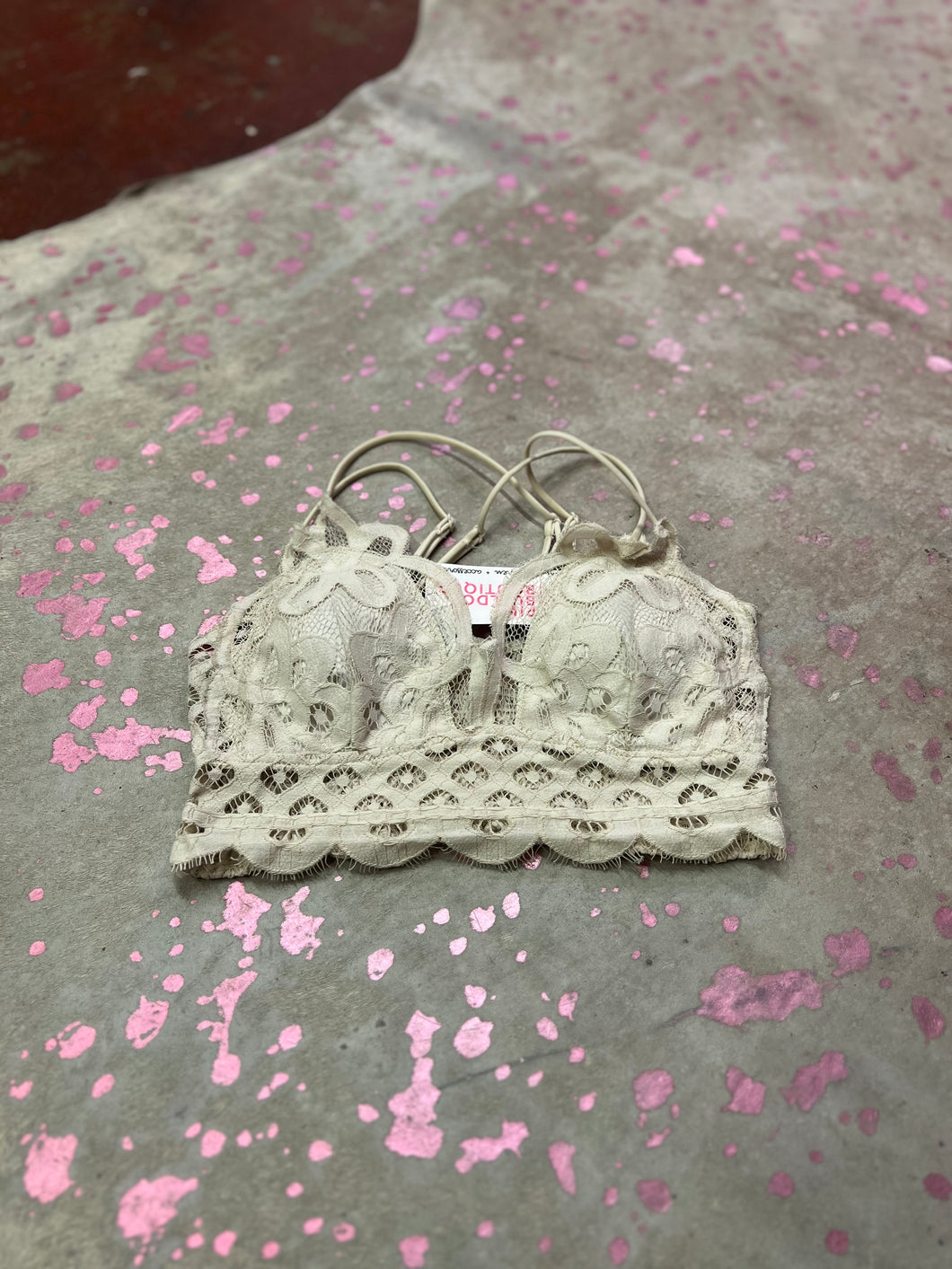 Cream Zenana Bralette, Small