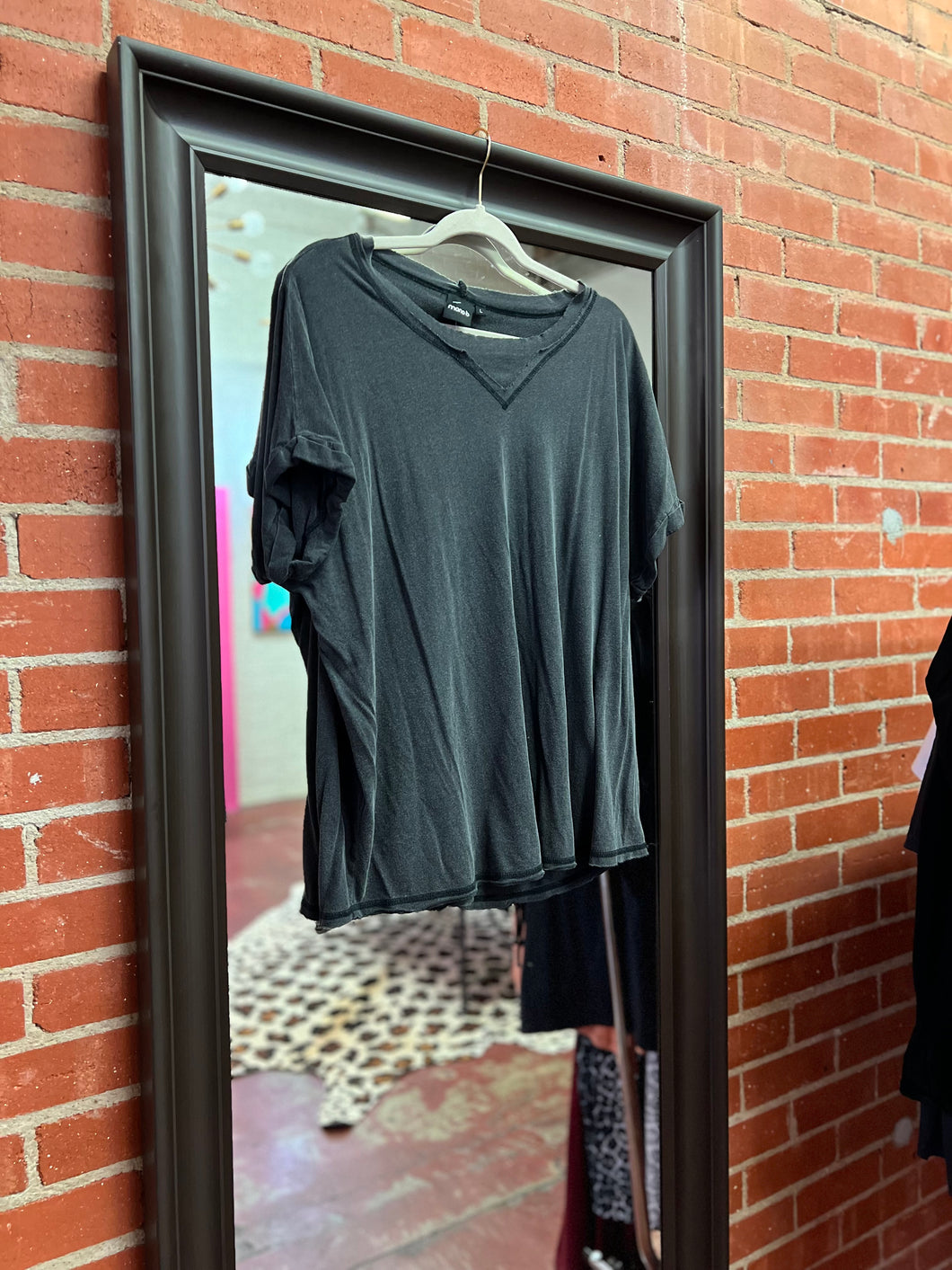 Gray Mono B Womens Top, Large