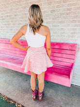 Load image into Gallery viewer, Pink jacquard embossed skirt
