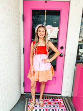 Load image into Gallery viewer, Color block spring dress
