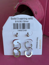 Load image into Gallery viewer, Solid 3 earring sets
