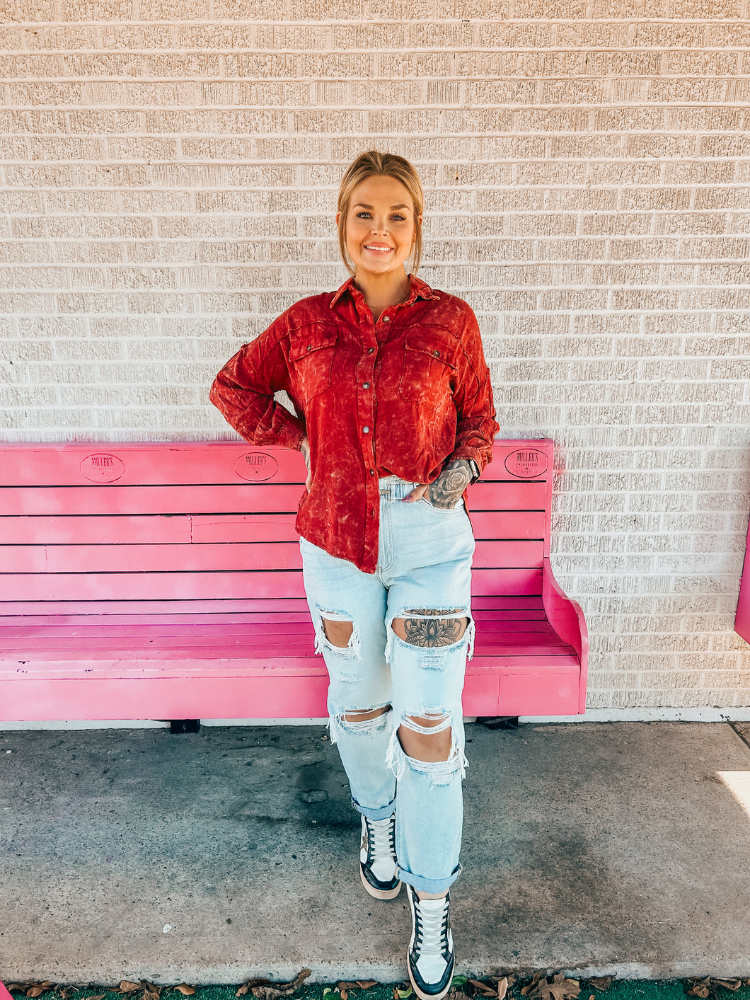 Mineral wash button up