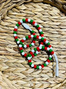 Christmas color beaded charger