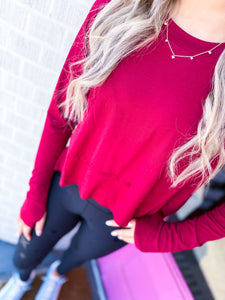 Side slit crop