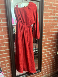 Red Pink Bulldog Womens Dress, Medium
