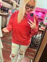 Load image into Gallery viewer, Red corded sweater
