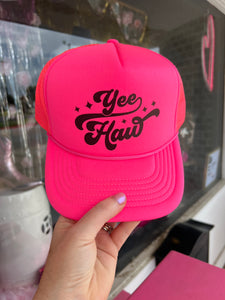 Trucker hats w/ sayings and designs