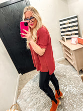 Load image into Gallery viewer, Oversized V Neck ribbed tee
