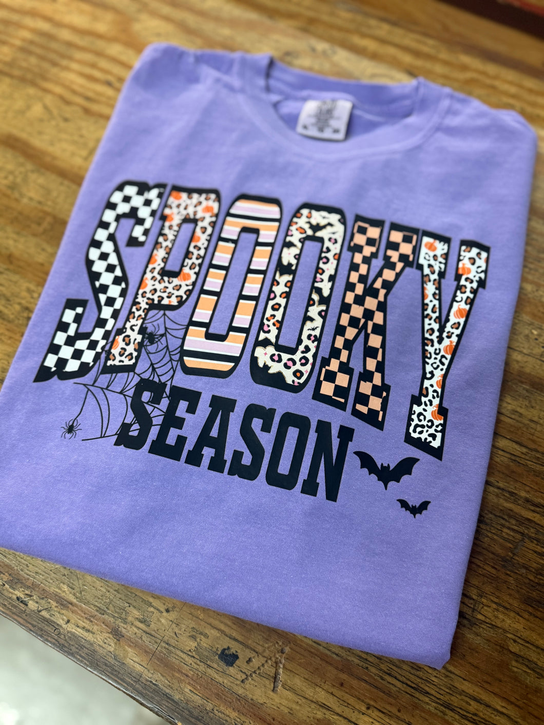 Purple Spooky Season tee