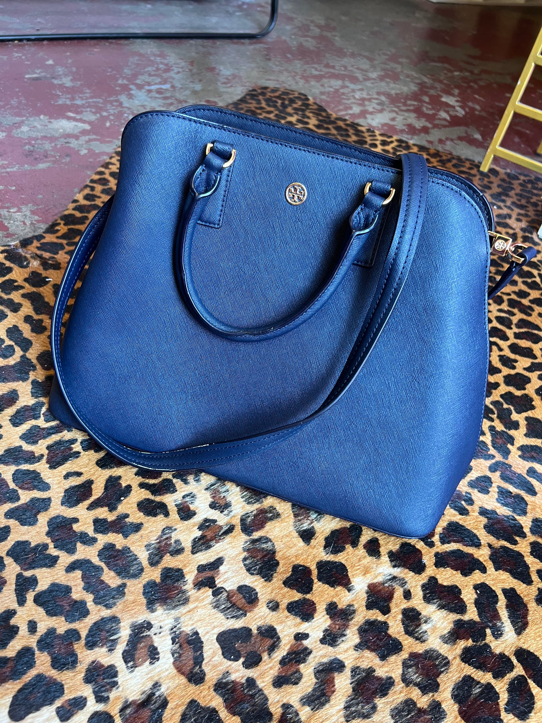 Navy Tory Burch Handbags, Large