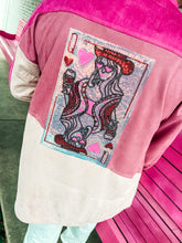 Load image into Gallery viewer, Queen of hearts pink button up
