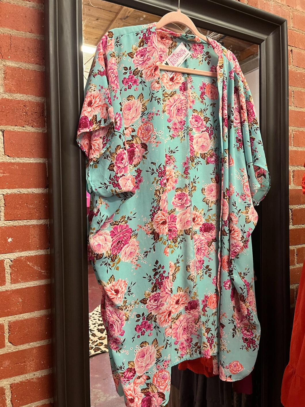 Floral Pink Bulldog Cardigan, Medium