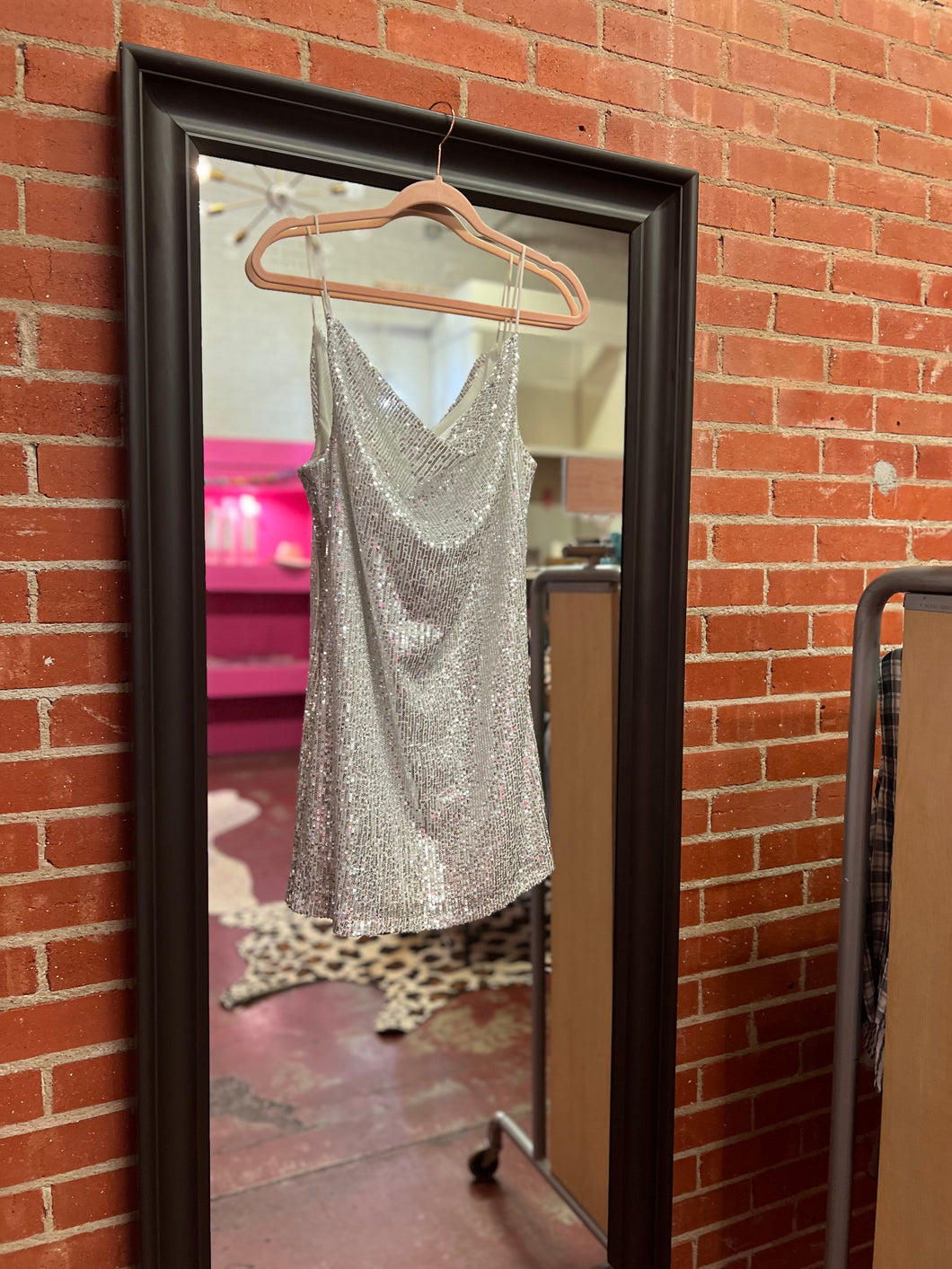 Silver glitter Shinestar Womens Dress, Medium