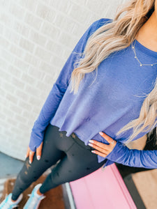 Side slit crop