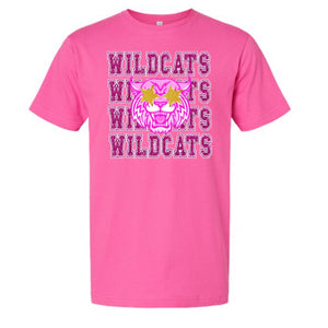 Wildcats Pink Faux Glitter Design