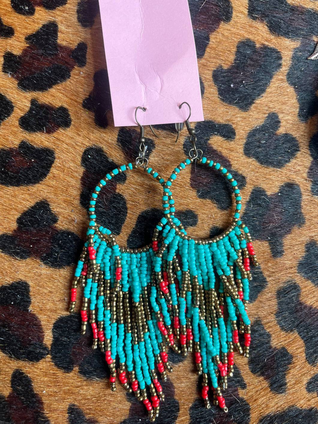 Turquoise/red Pink Bulldog jewelry