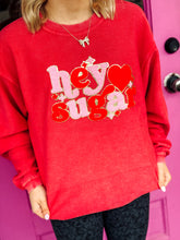 Load image into Gallery viewer, Hey sugar red corded sweater
