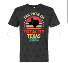 Load image into Gallery viewer, Solar Eclipse Tees- The Path of Totality Colorful Texas
