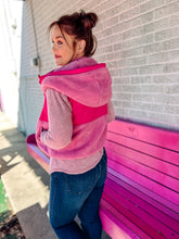 Load image into Gallery viewer, Pink Colorblock Sherpa vest
