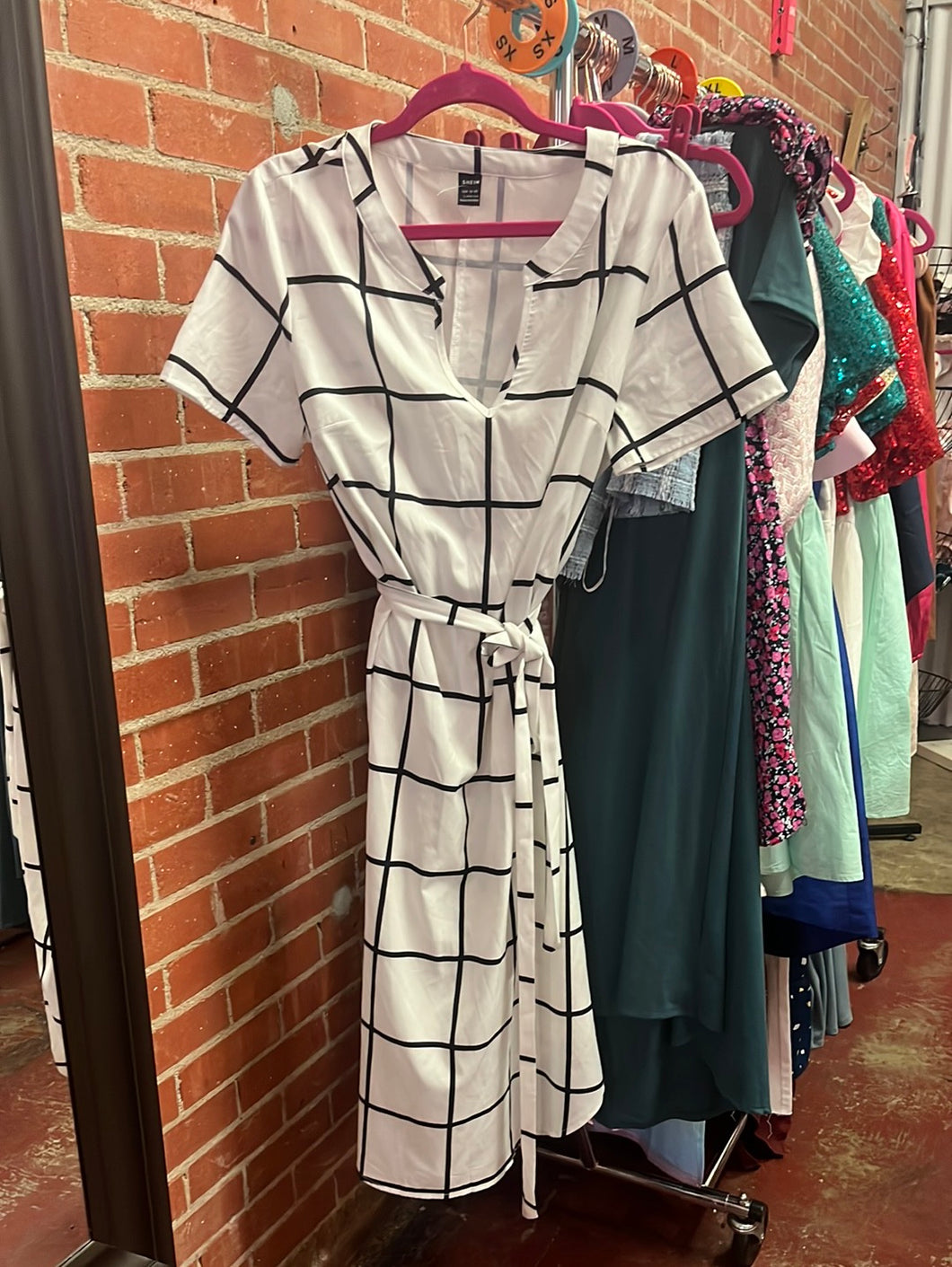 white/black Shein Womens Dress, Large