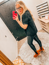 Load image into Gallery viewer, Oversized V Neck ribbed tee
