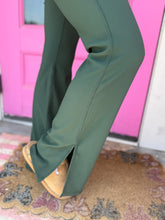 Load image into Gallery viewer, Nylon Rib V Waist Flared Leggings
