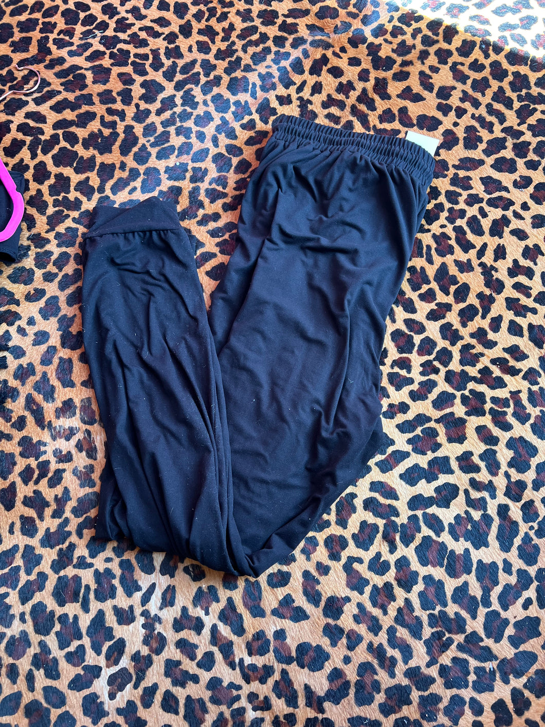 Black Pink Bulldog womens joggers, 2XL