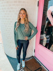 Side slit crop