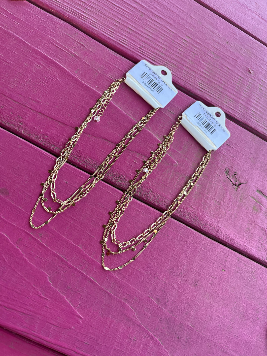 three layered necklace