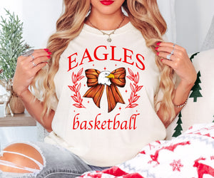 Eagles basketball bow coquette