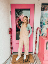Load image into Gallery viewer, Fleece bow jumpsuit w/pockets
