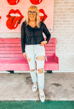 Load image into Gallery viewer, Long sleeve babydoll top
