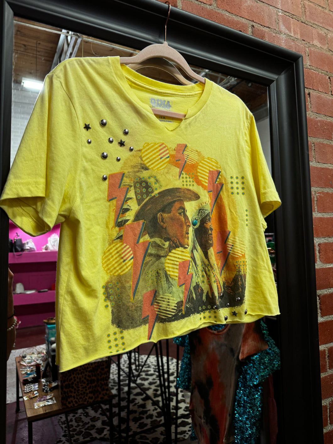 yellow gina girls in action Womens Top, Medium