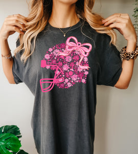 Pink floral helmet