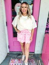 Load image into Gallery viewer, Floral Applique Boxy Crop Top
