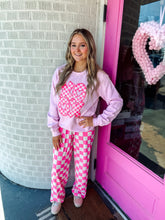 Load image into Gallery viewer, Checkered wide leg stretchy pants
