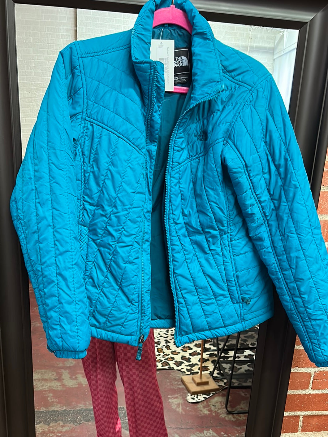 Teal north face Womens Jacket, Medium