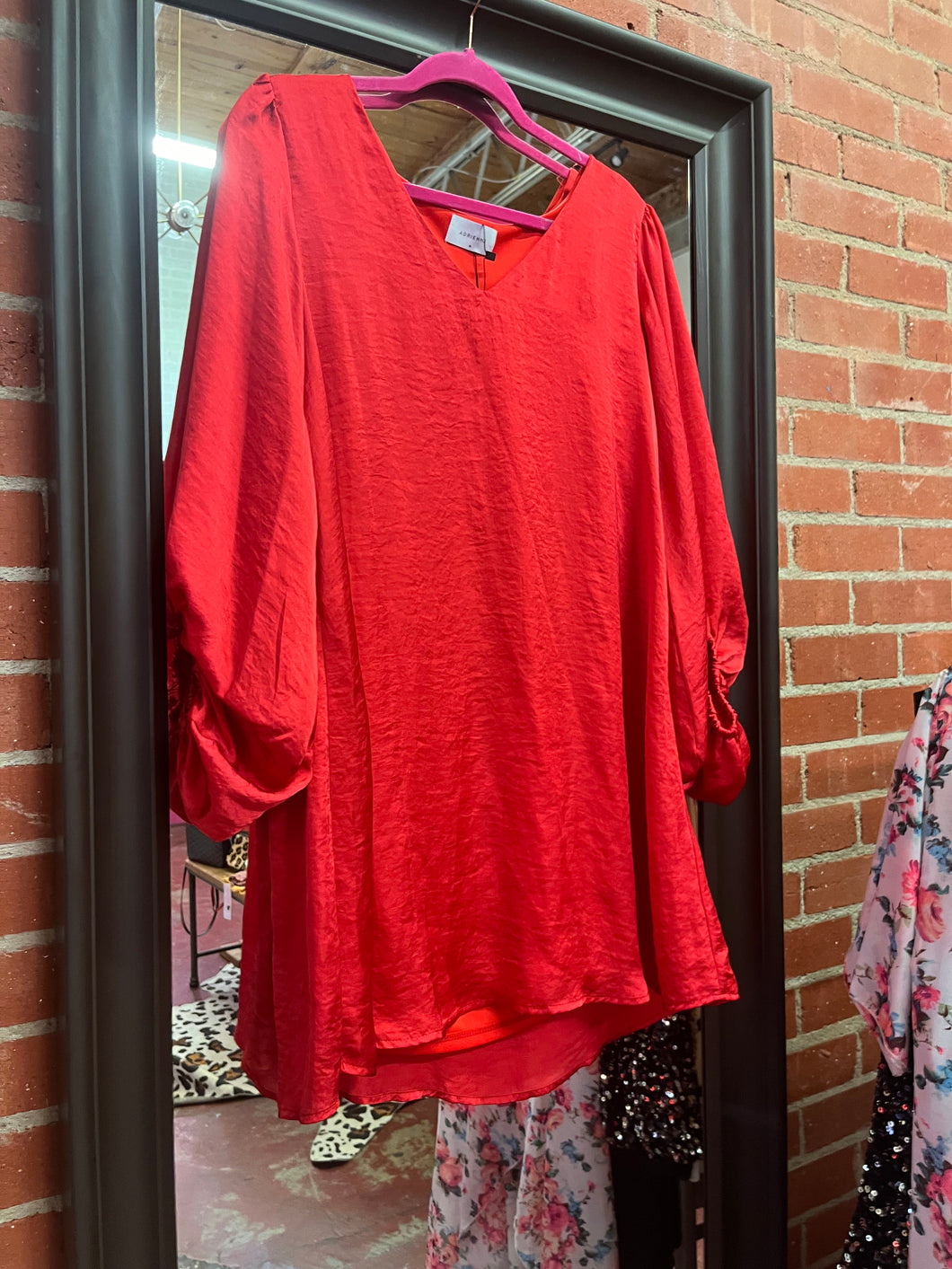 Red Adriene Womens Dress, Medium