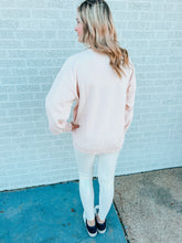 Load image into Gallery viewer, Mineral wash Pink jacquard Pullover
