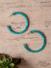 Load image into Gallery viewer, Shell stone hoop earrings
