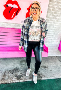 Glossy Faux leather leggings
