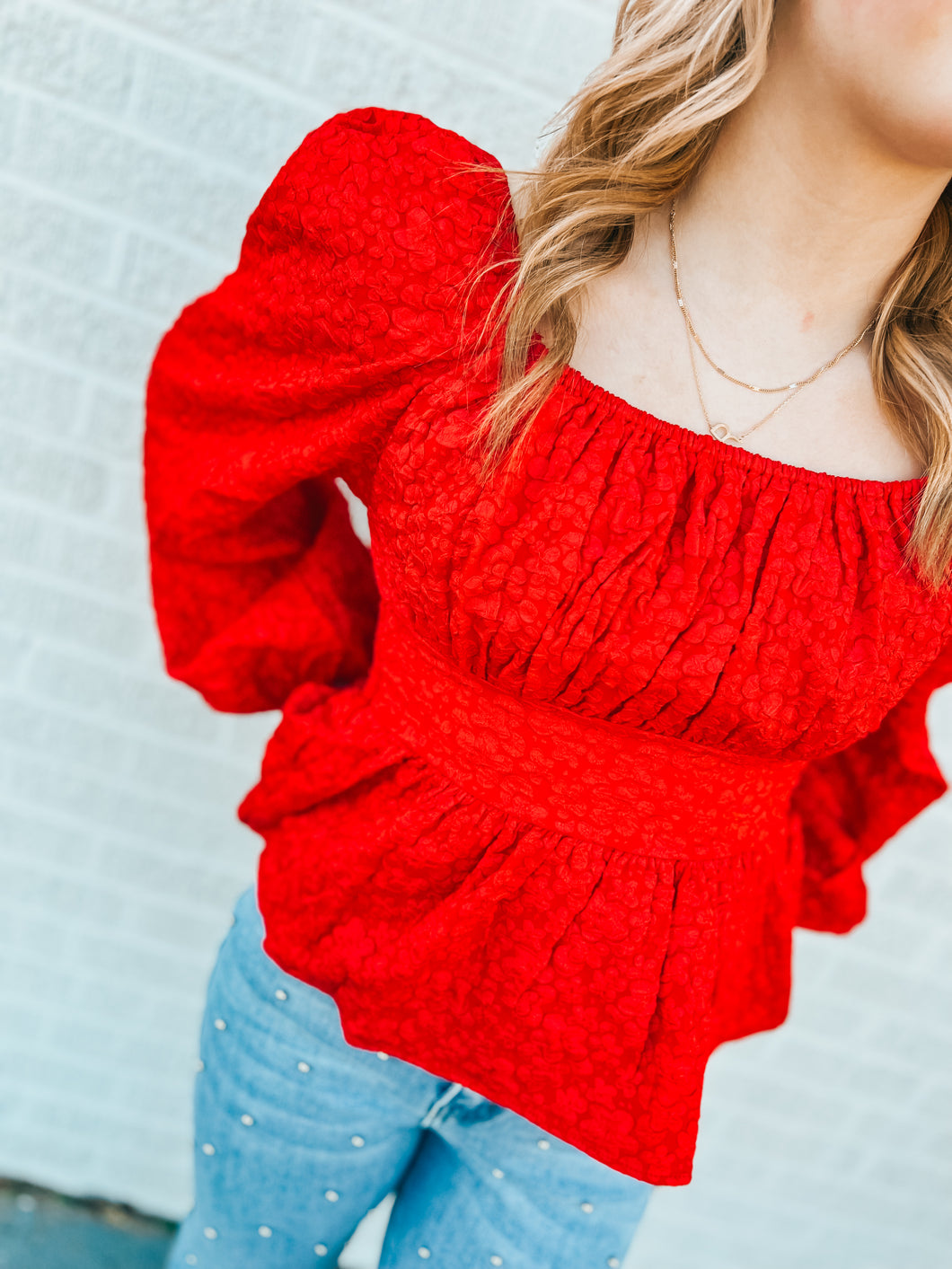 Midnight Romance Jacquard Top