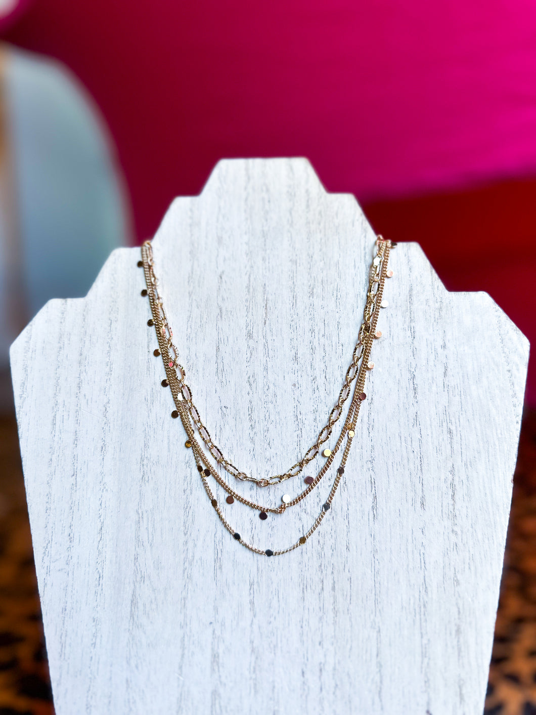 Gold 3 layer necklace