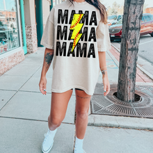 Load image into Gallery viewer, Softball Mama Lightning bolt custom name and number tee
