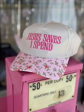 Load image into Gallery viewer, Jesus saves I spend embroidered hat
