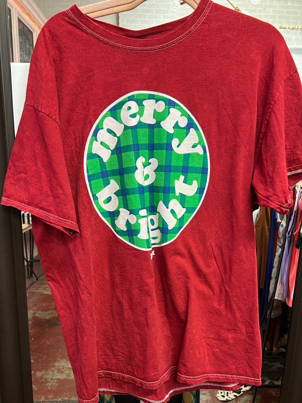 Red Pink Bulldog Womens Graphic Tee, XL