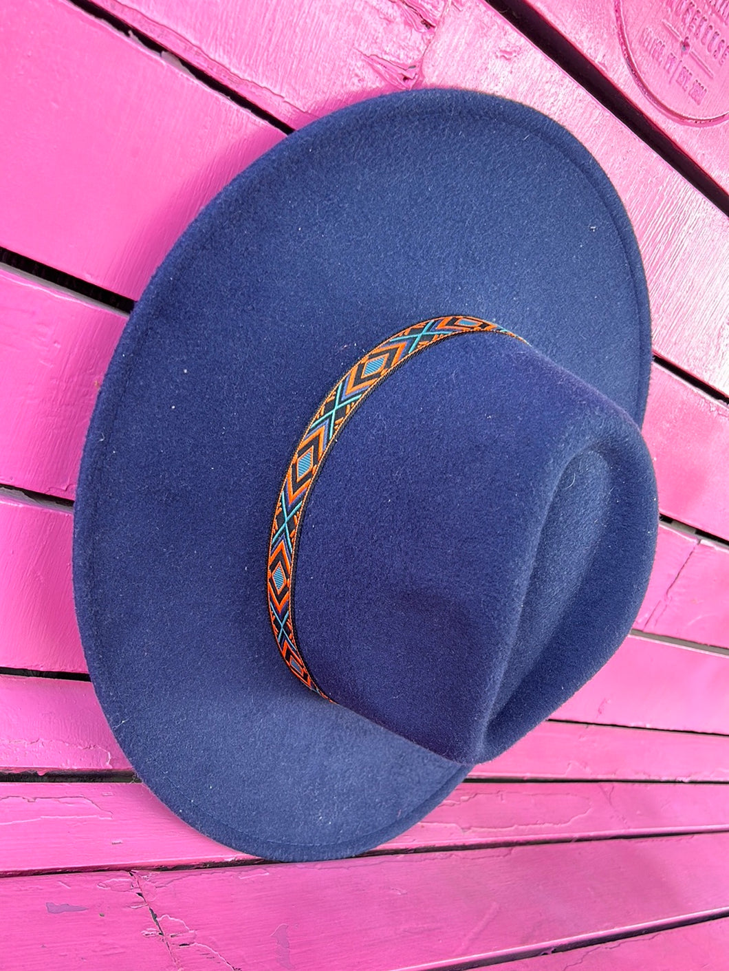 Navy Pink Bulldog Hats