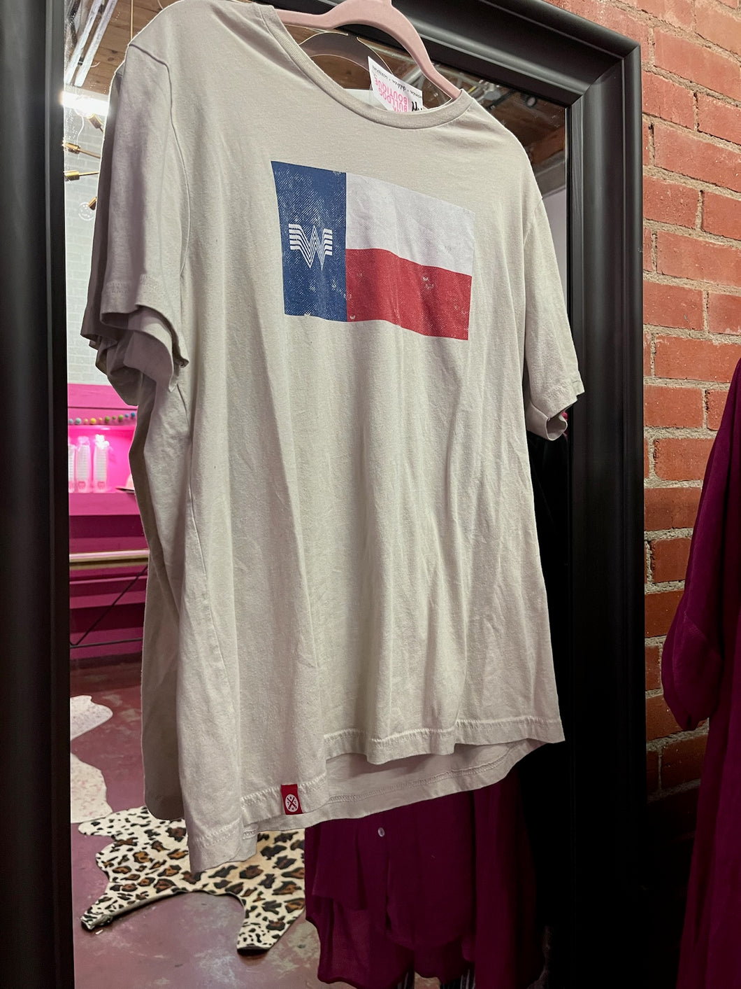 Gray Pink Bulldog Womens Top, XL